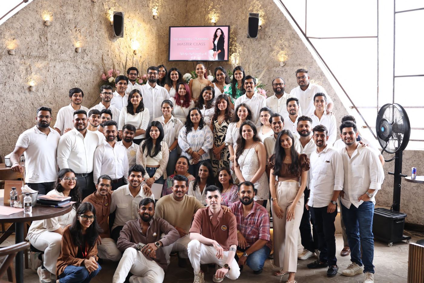 A group photo of attendees at a Wedventure session